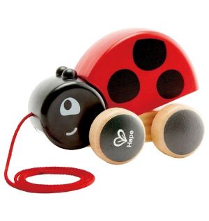 Hape - Ladybug Pull Along - Red