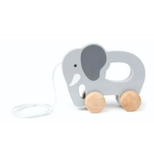 Hape - Elephant Push and Pull Toy