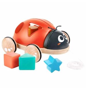 Hape - Ladybug Shape Sorter Pull Along Toy 5pcs
