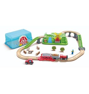 Hape - Countryside Train Bucket Railway Set - 41pcs