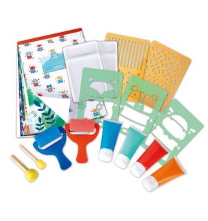 Hape - Sponge And Stencils Painting Activity Set