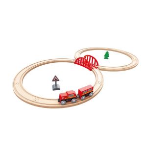 Hape - Classic Wooden Train And Railway Figure 8 Set
