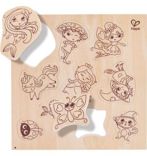Hape - DIY Magic Friends Art And Craft Set with Wooden Magnets