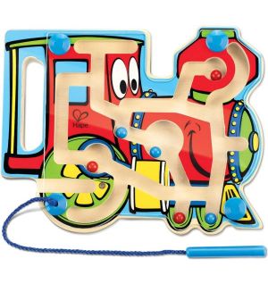 Hape - Choo Choo Tracks Wooden Magnetic Ball Maze