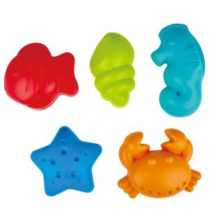 Hape - Sea Creatures Sand And Beach Toy Set - 5pcs