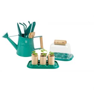 Hape - Mini Greenhouse Growing Kit and Garden Tool Set