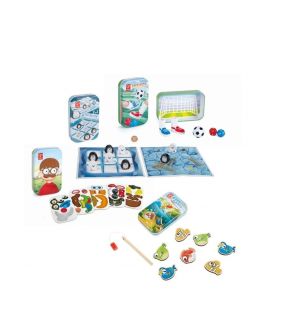 Hape - Games Travel Toys Set - 4pcs