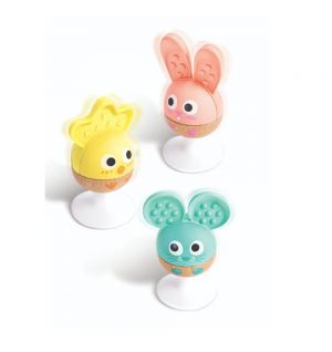Hape - Cheery Critter Teether Rattle With Suction Cup
