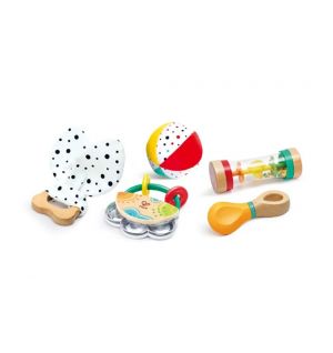 Hape - 5 In 1 Baby Sensory Set