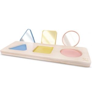 Hape - Wooden Montessori Mirror Shape Puzzle