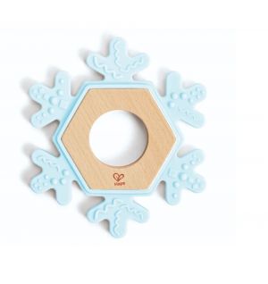 Hape - Snowy Silicone Teether - Snowflake