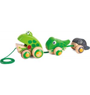 Hape - Pull Along Frog Family