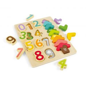 Hape - Colours And Numbers Educational Wooden Puzzle