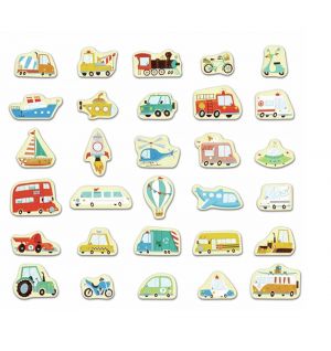Hape - Wooden Magnetic Vehicles Set