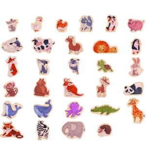 Hape - Wooden Magnetic Animals