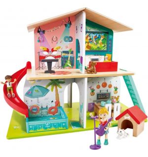 Hape - Rock And Slide Wooden Playhouse