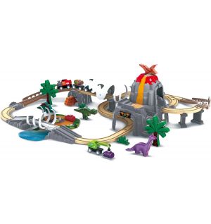 Hape - Dino Wooden Railway Adventure Set