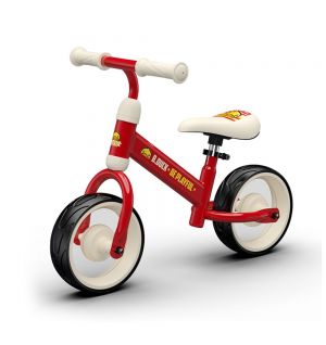 B.Duck - Kids Balance Bike with height-adjustable saddle, Anti-slip Handle & Wheels - Dark Red