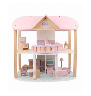 Ava Wooden Realistic Doll House - Pink