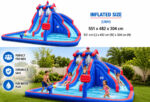 3-Slide Inflatable Water Park bouncy castle by kidshappyland.com