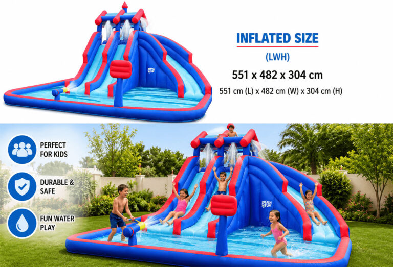 3-Slide Inflatable Water Park bouncy castle by kidshappyland.com