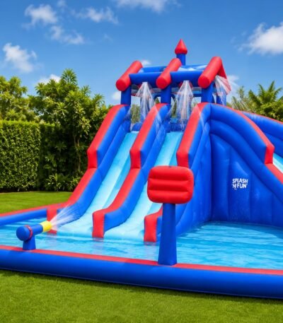 3-Slide Inflatable Water Park bouncy castle by kidshappyland.com