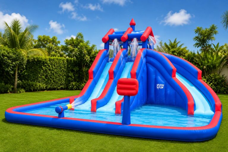3-Slide Inflatable Water Park bouncy castle by kidshappyland.com